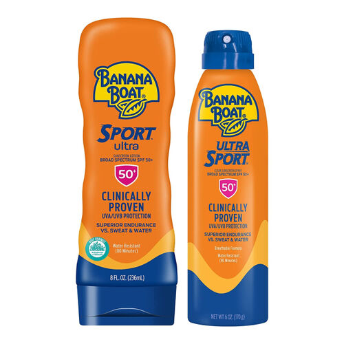Banana Boat Sport Ultra, Reef Friendly, Broad Spectrum SPF 50 Sunscreen Lotion + Spray  Thumbnail