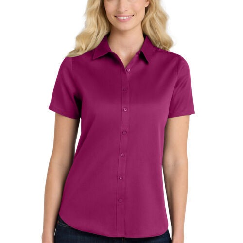 Ladies Short Sleeve SuperPro React Twill Shirt Thumbnail